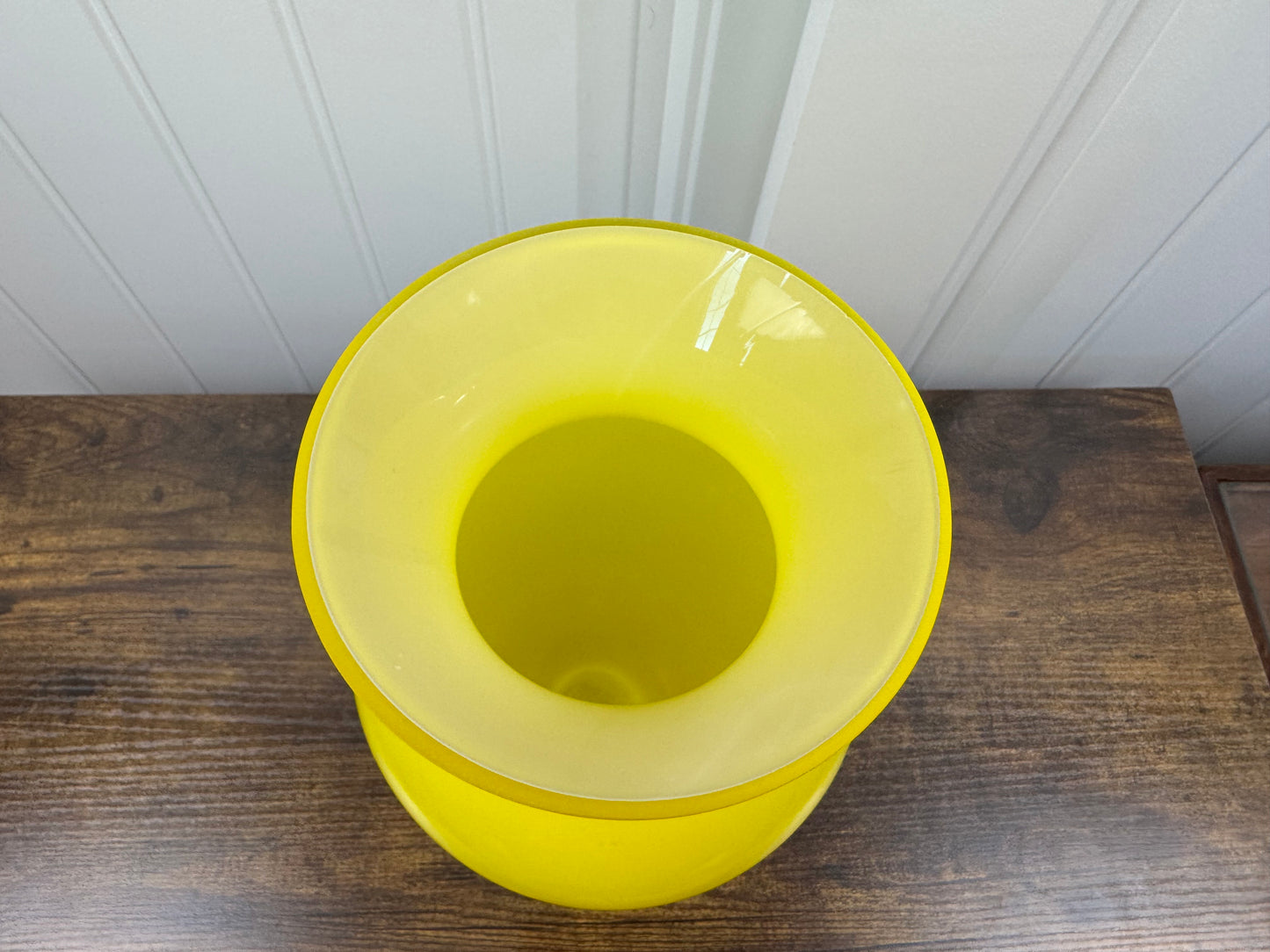 Vintage Yellow Glass Vase