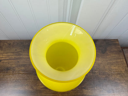 Vintage Yellow Glass Vase