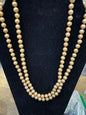 Vintage Hand-made Double String Faux Pearl Necklace 22inch