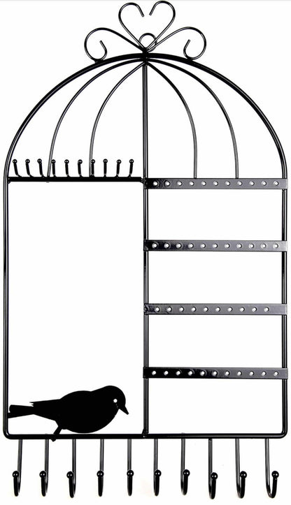 WALL-MOUNTED VINTAGE INSPIRED BIRDCAGE JEWELRY ORGANIZER