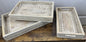 White Rectangle Mango Wood Decorative Trays set of 3