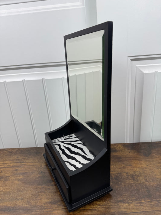Zebra Print Jewelry Holder Vanity