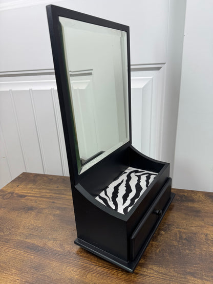 Zebra Print Jewelry Holder Vanity