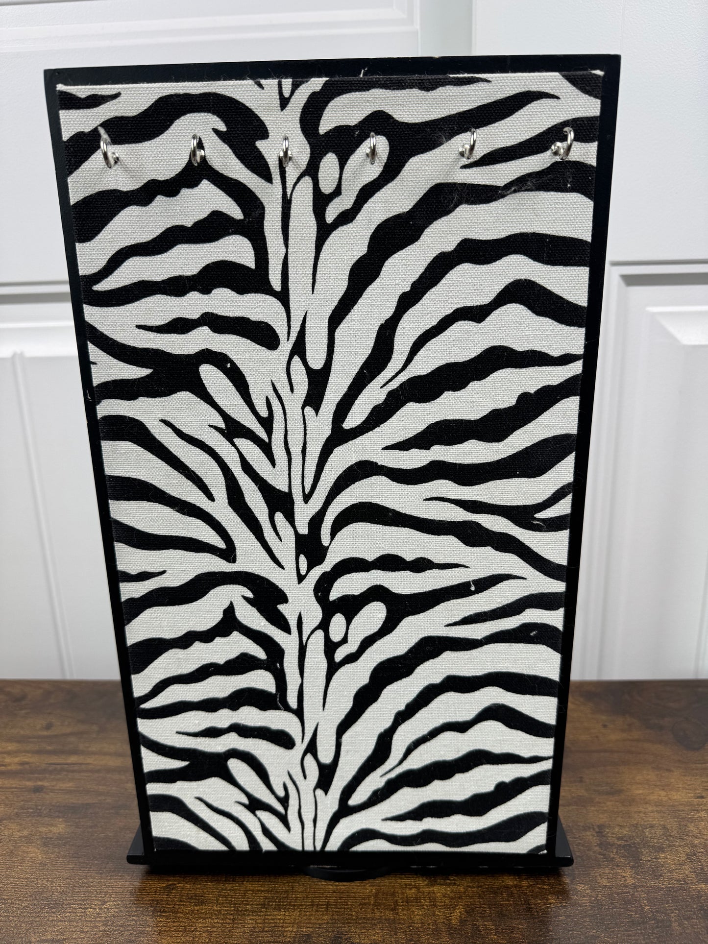 Zebra Print Jewelry Holder Vanity