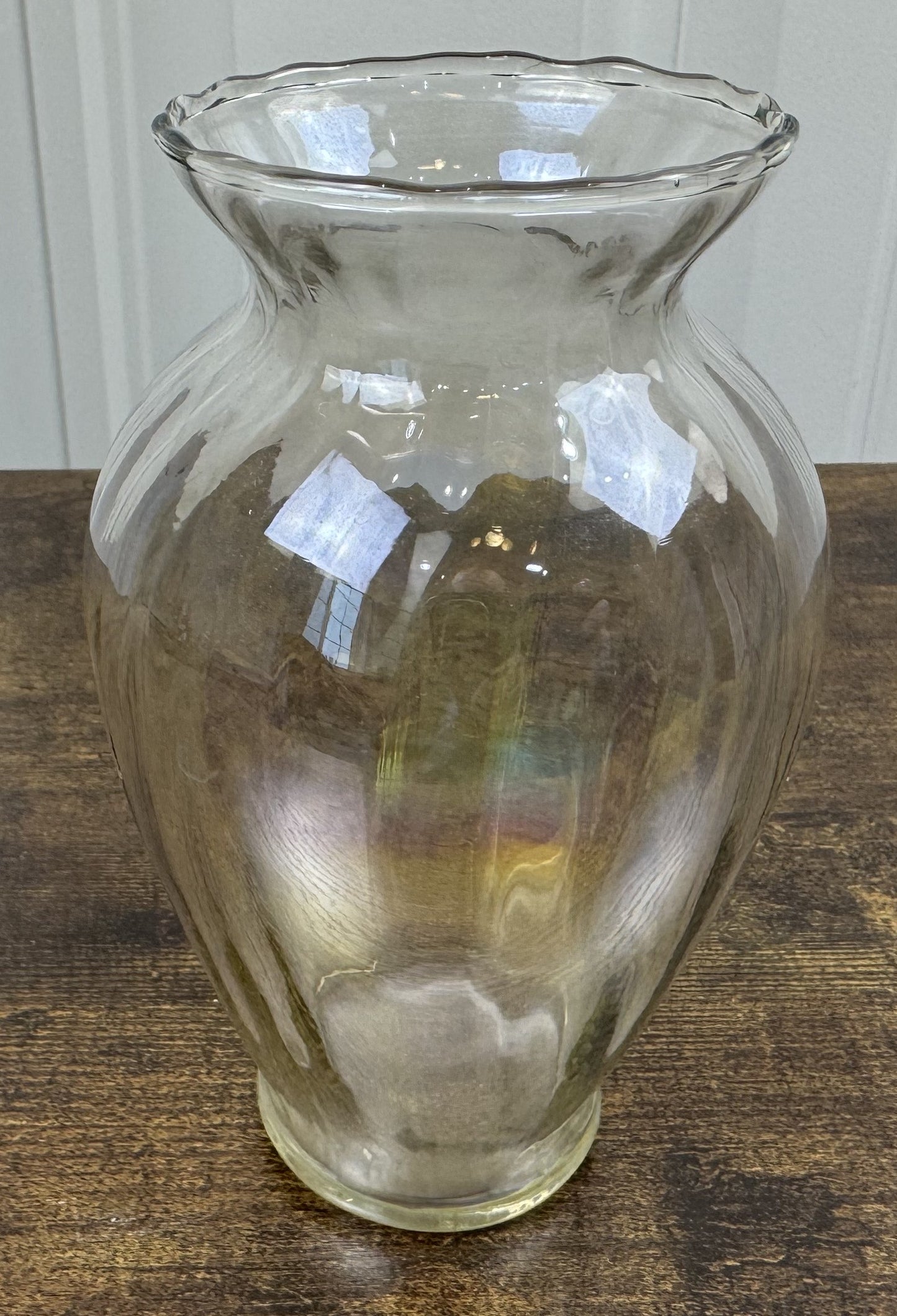 Vintage Handblown Iridescent Glass Vase