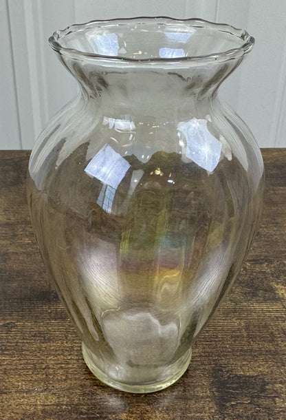 Vintage Handblown Iridescent Glass Vase