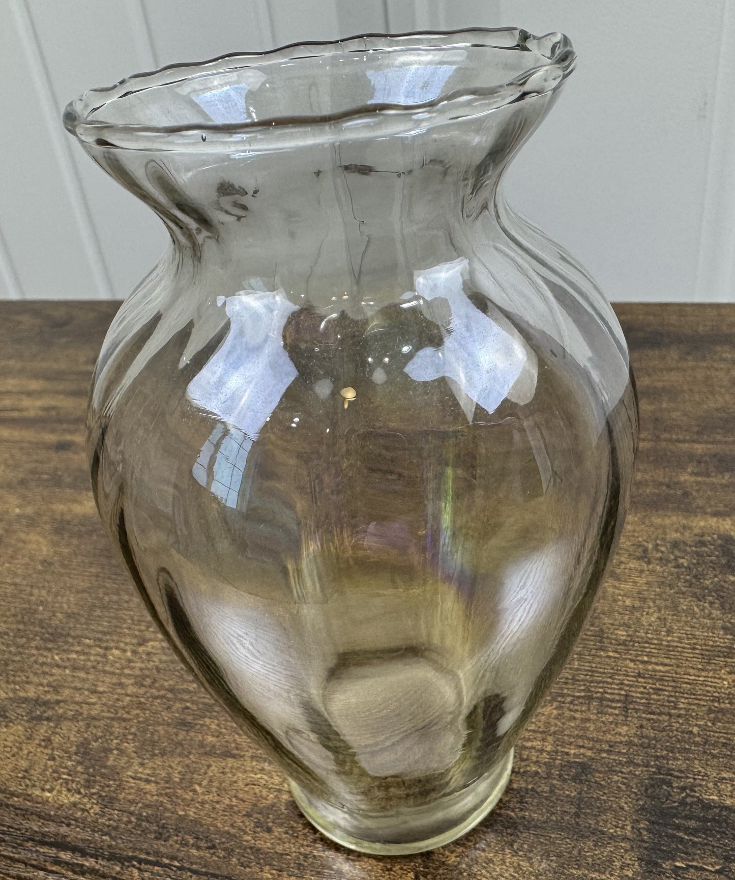 Vintage Handblown Iridescent Glass Vase