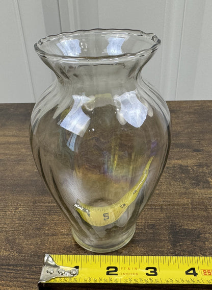 Vintage Handblown Iridescent Glass Vase